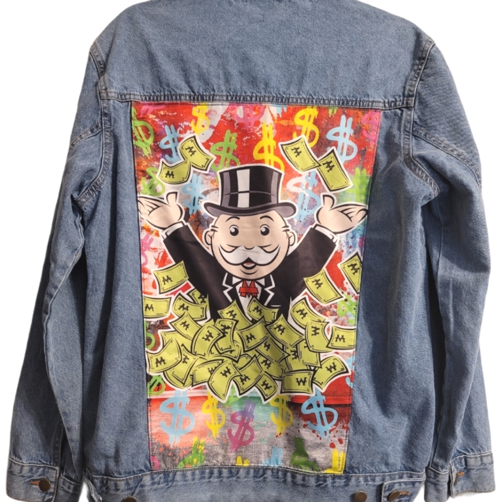 Monopoly Denim Jean Jacket Men's M